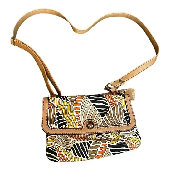 Relic by Fossil Mini Crossbody Shoulder Bag Purse Multicolor Floral Print